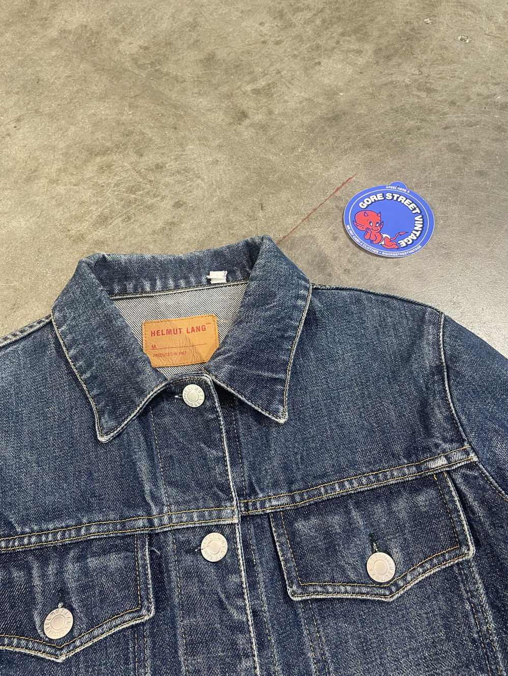 Vintage 90s Archive Helmut Lang Trucker Denim Jacket 16X22